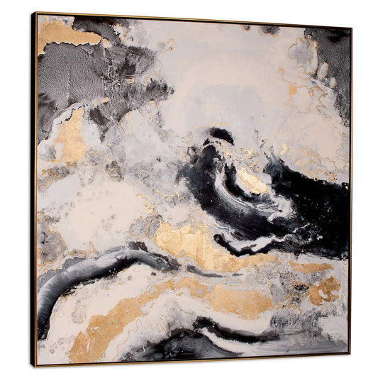 Faction Hand Painted Gold Floater Frame Wall Art