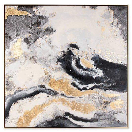 Faction Hand Painted Gold Floater Frame Wall Art