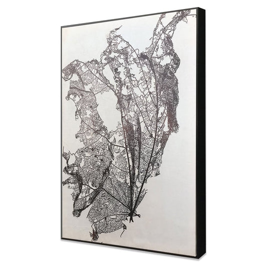 Deliquesce Hand Painted Black Floater Frame Wall Art