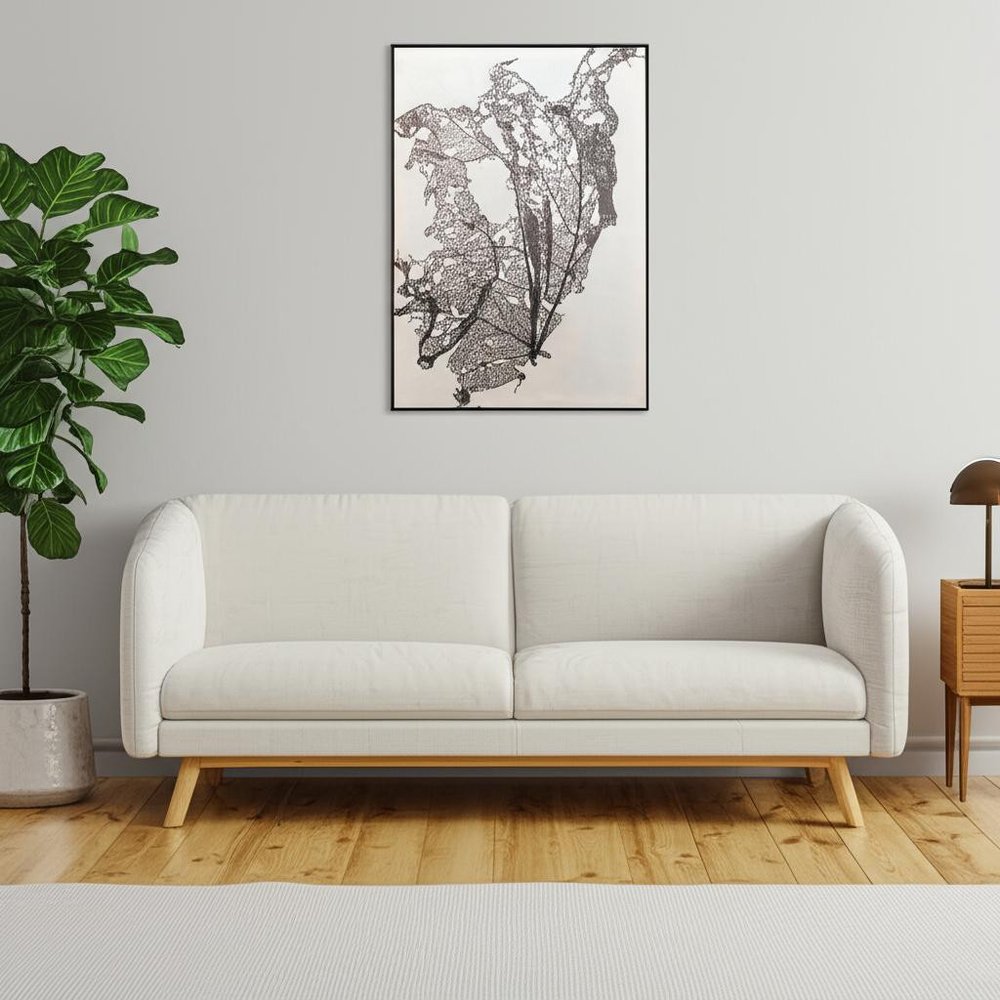 Deliquesce Hand Painted Black Floater Frame Wall Art