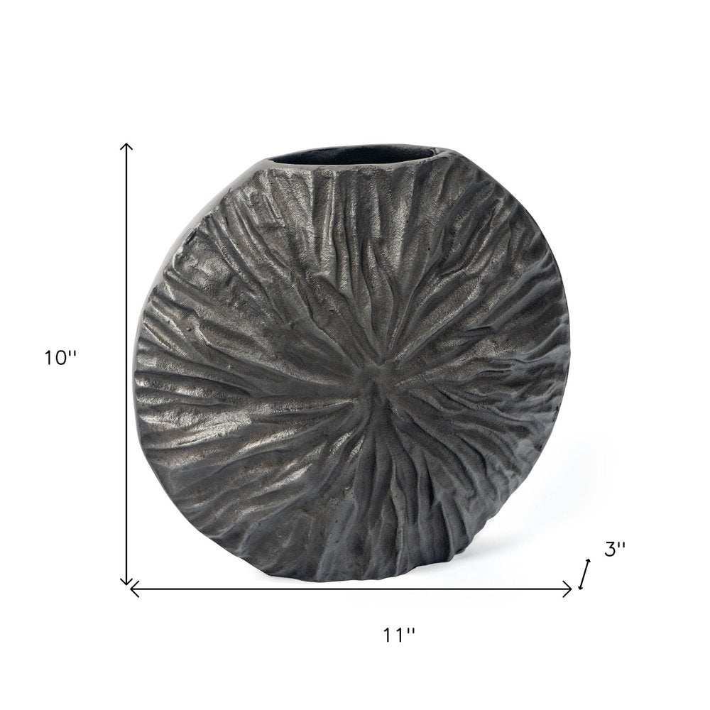 10" Gray Abstract Aluminum Table Vase