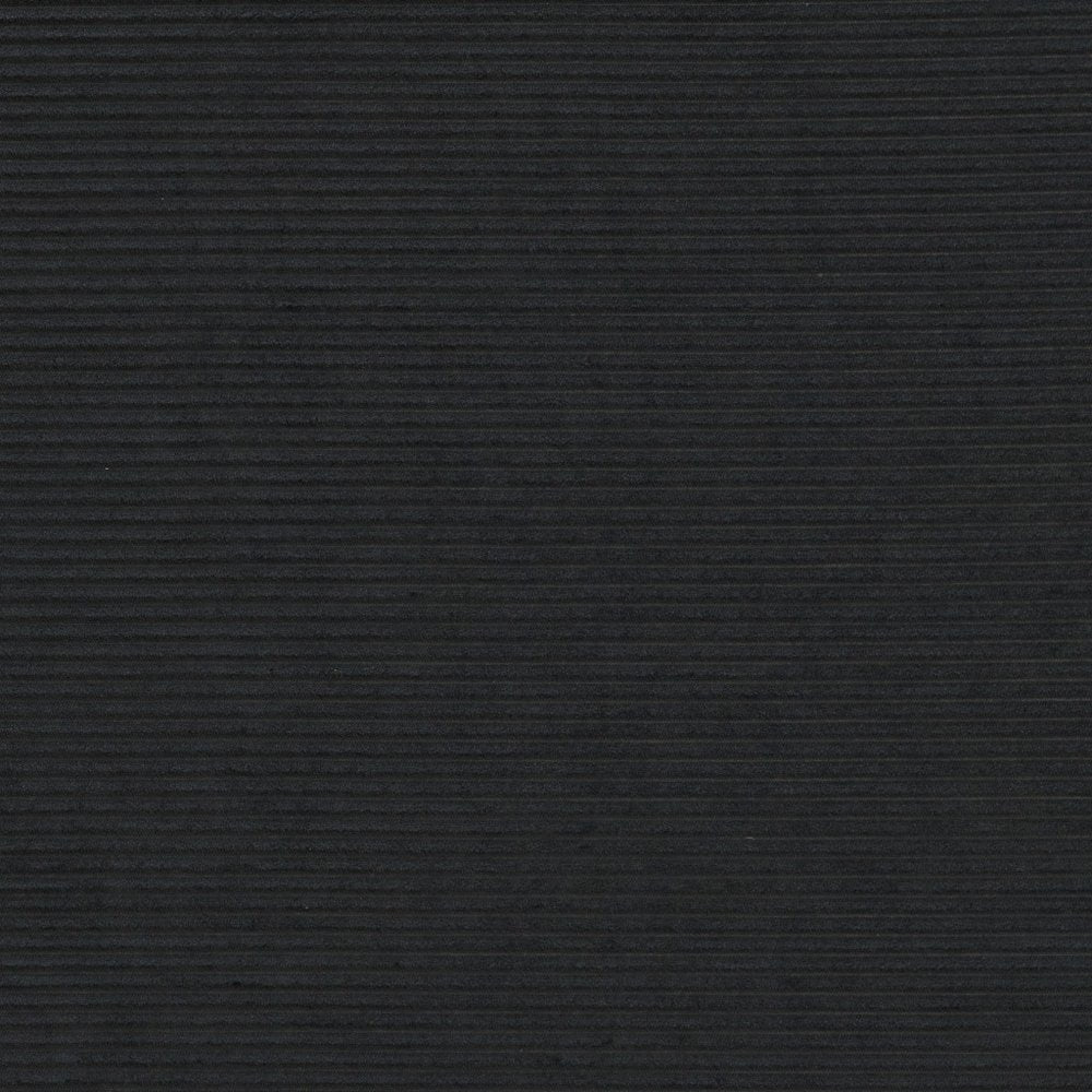 Black Ribbed Texture Velvet Upholstered King Bed Frame