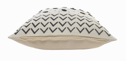 Set of Two 20" White Chevron Throw Pillows
