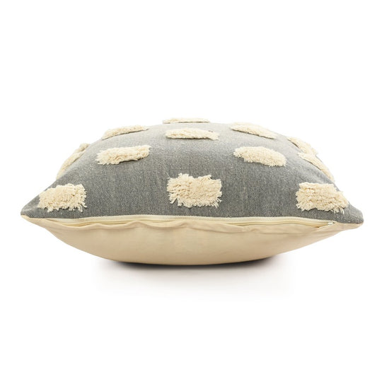 Set of Two 20" Light Gray Striped Throw Pillows