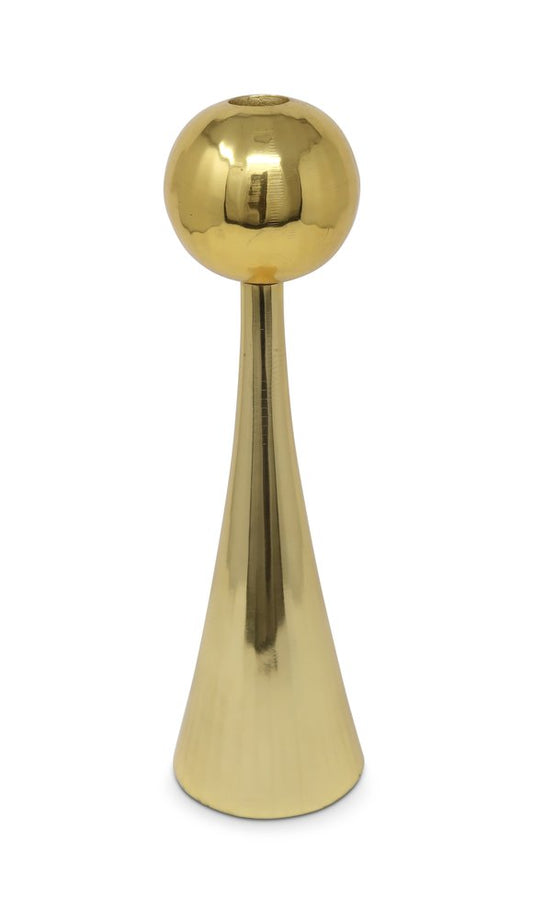 10" Gold Stainless Steel Tabletop Taper Candlestick