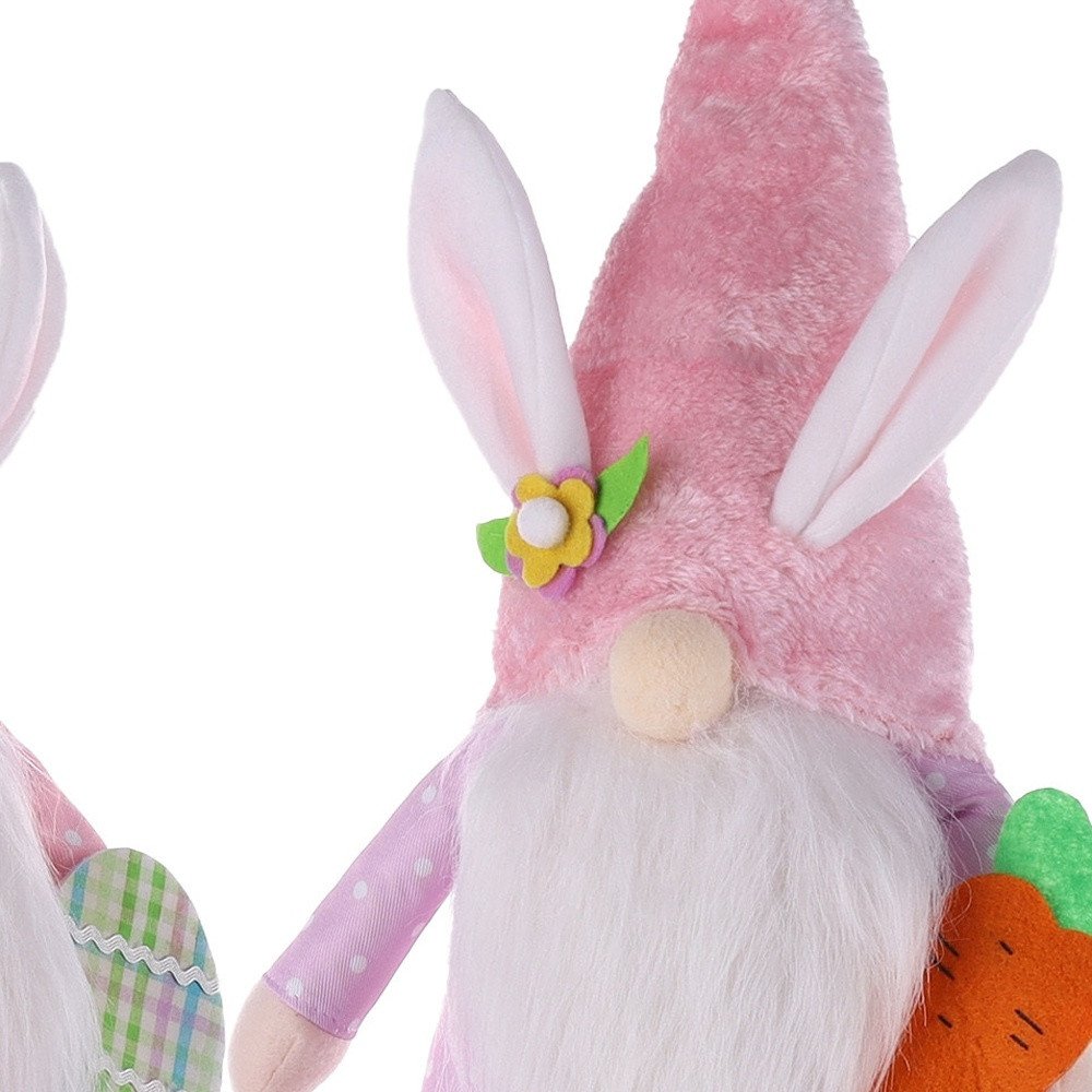 Set of Two Pink Fabric Tabletop Sculpture