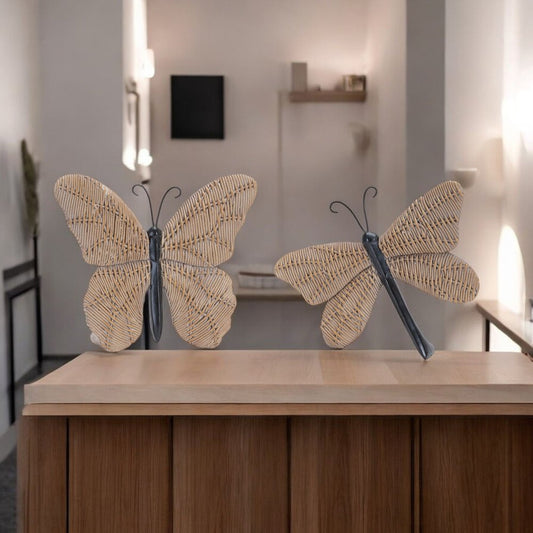 Set of Four Brown Polyresin Figurine Tabletop Sculpture