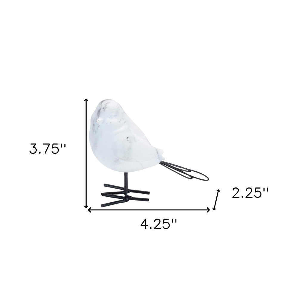 Set of Four White Polyresin Figurine Tabletop Sculpture