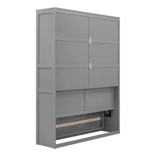Gray Wood Queen Murphy Bed