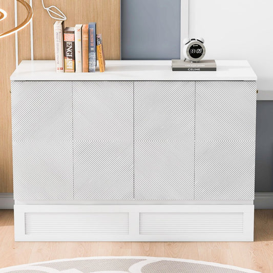 White Wood Full Murphy Bed