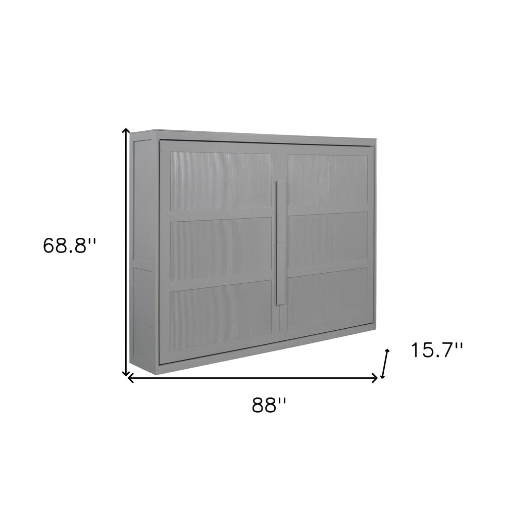 Gray Wood Queen Murphy Bed