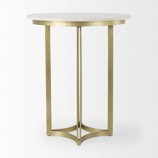 36" Gray Marble Pedestal Base Round Top Dining Table