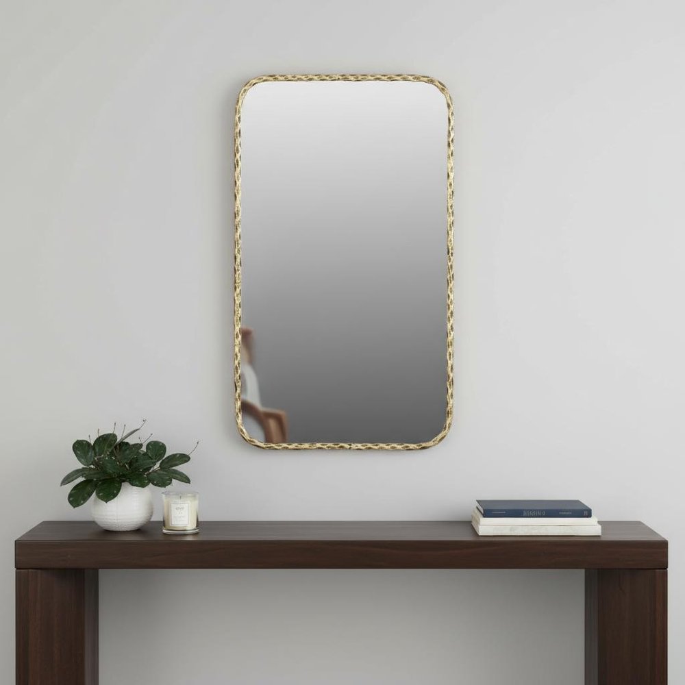 48" Brass Iron Framed Accent Mirror