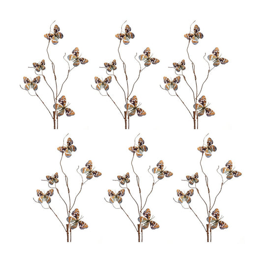 Set of Six 3" Orange Artificial