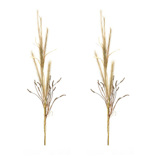 Set of Two 3" Brown Artificial