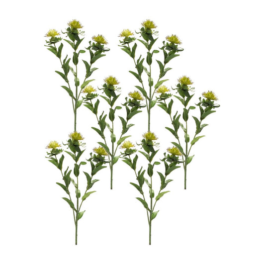 Set of Six 7" Green Artificial