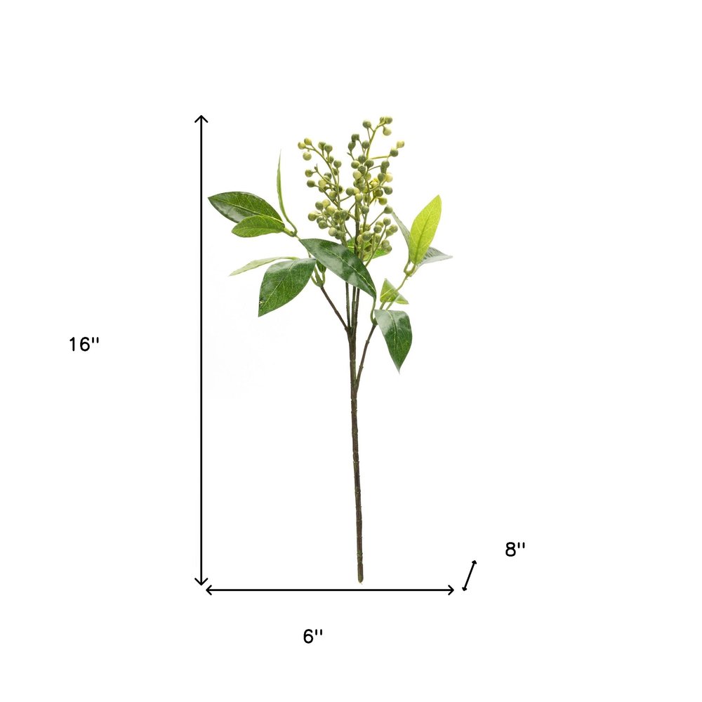 Set of Six 6" Green Artificial