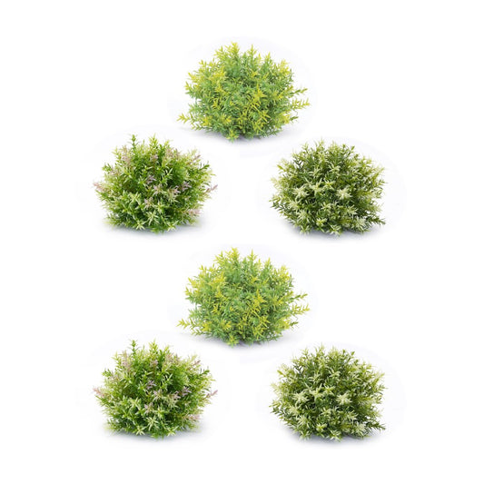Set of Six 10" Green Artificial