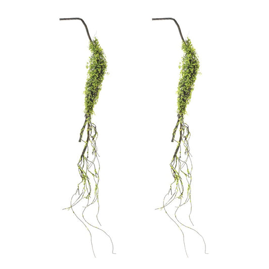 Set of Two 4" Green Artificial
