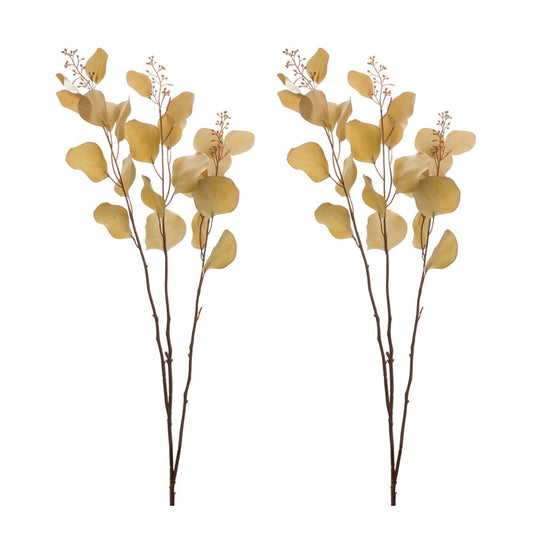 Set of Two 3" Brown Artificial Eucalyptus