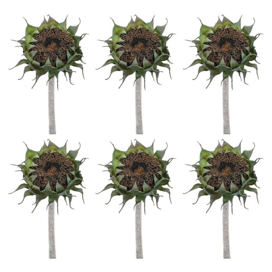 Set of Six 4" Black Artificial