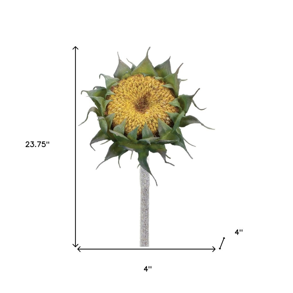 Set of Six 4" Yellow Artificial