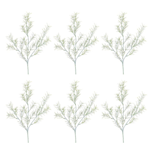 Set of Six 3" Green Artificial