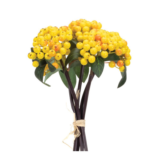 Set of Two 7" Yellow Artificial