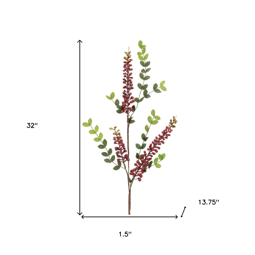 Set of Six 2" Red Artificial