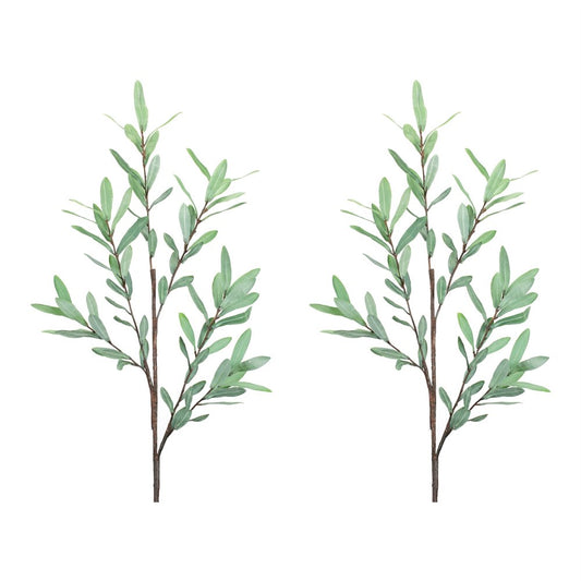 Set of Two 3" Green Artificial Olive