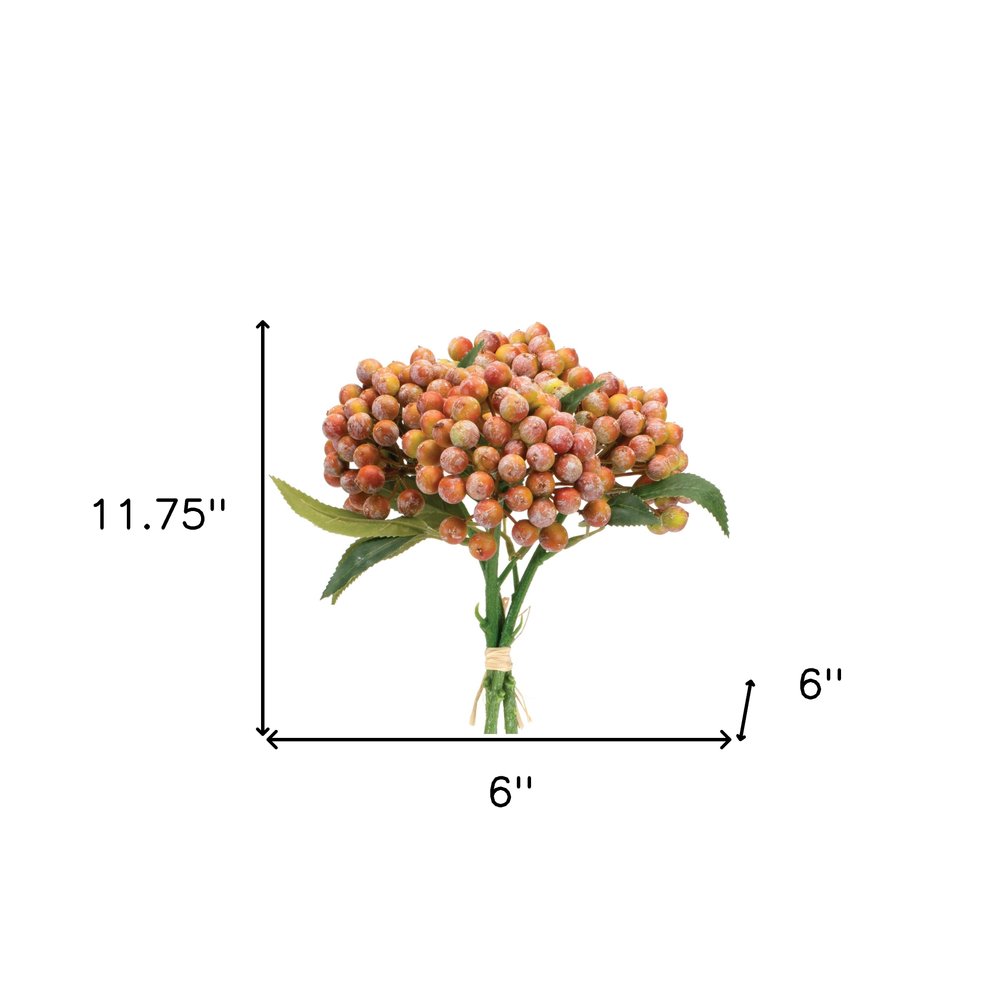 Set of Two 6" Orange Artificial