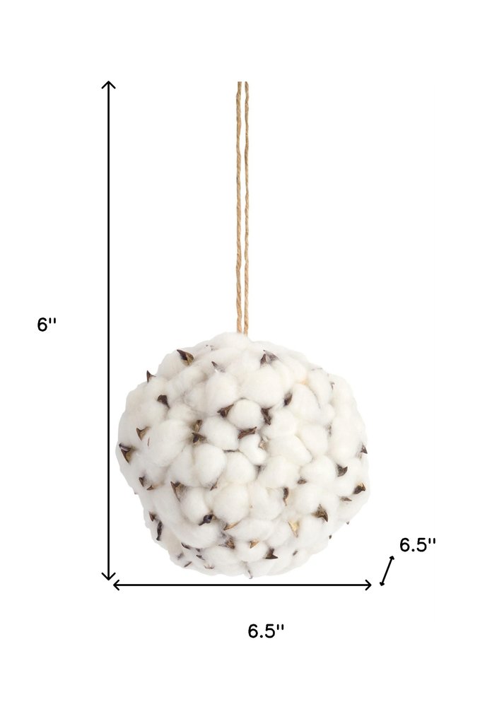 Set of Six 7" White Artificial