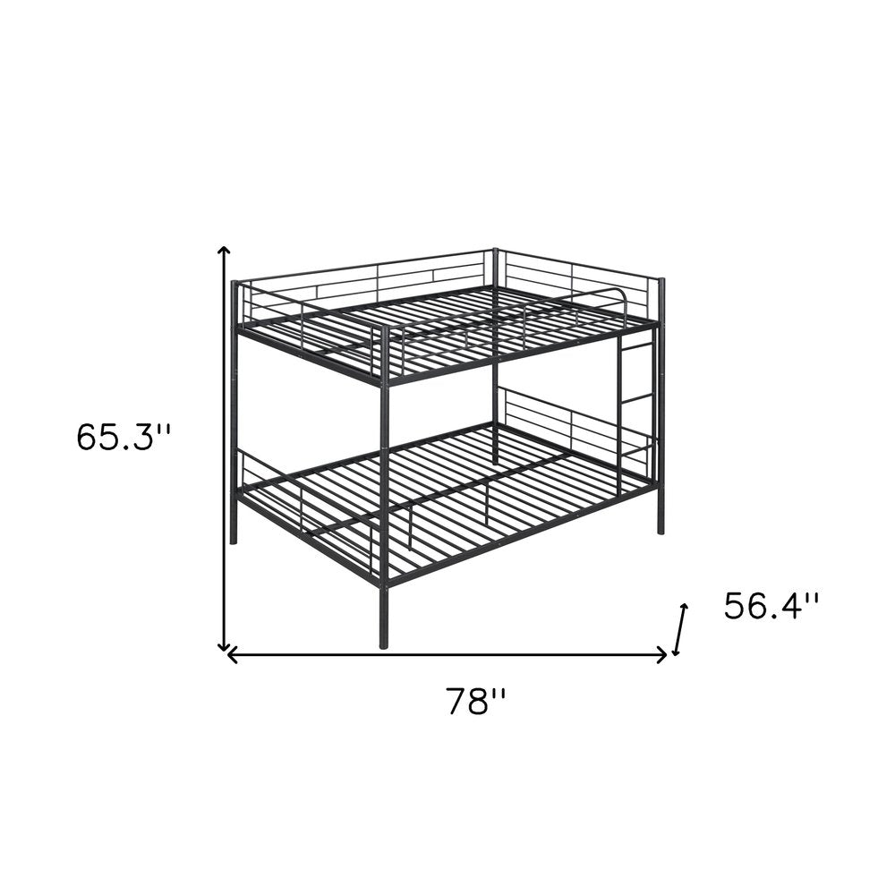 Black Full Over Full Iron Bunk Bed