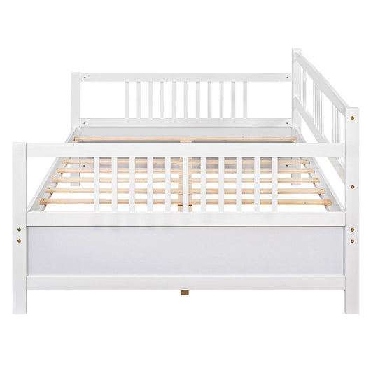 White Wood Full Daybed Frame