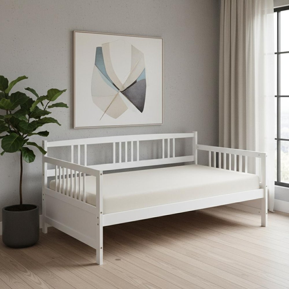 White Wood Twin Daybed Frame