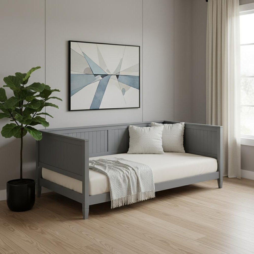 Gray Wood Twin Daybed Frame