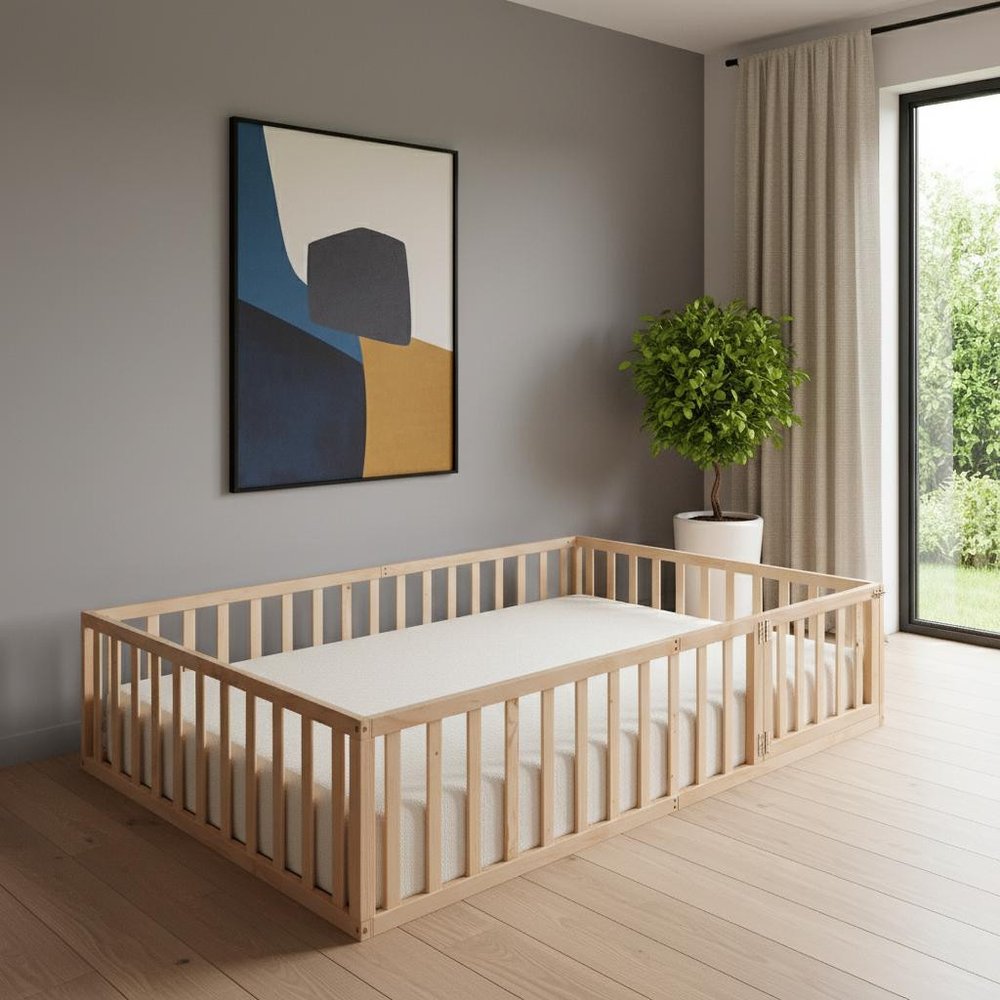 Natural Wood Full Daybed Frame