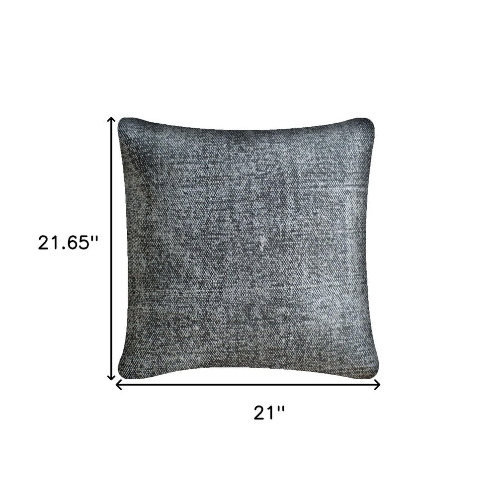 21" Gray Splatter Linen Throw Pillow Cover