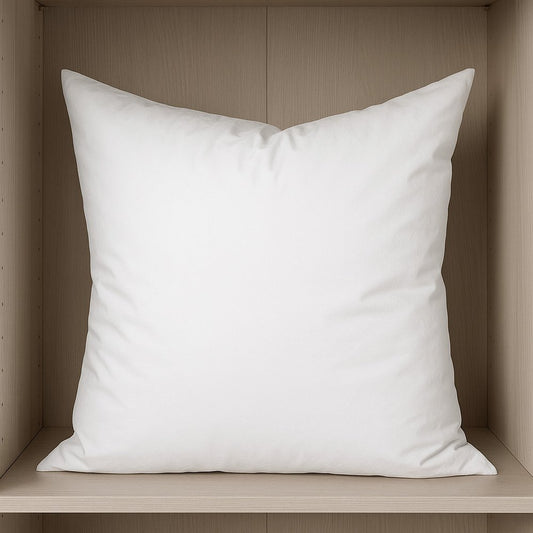 20" White Cotton Down Blend Throw Pillow Insert