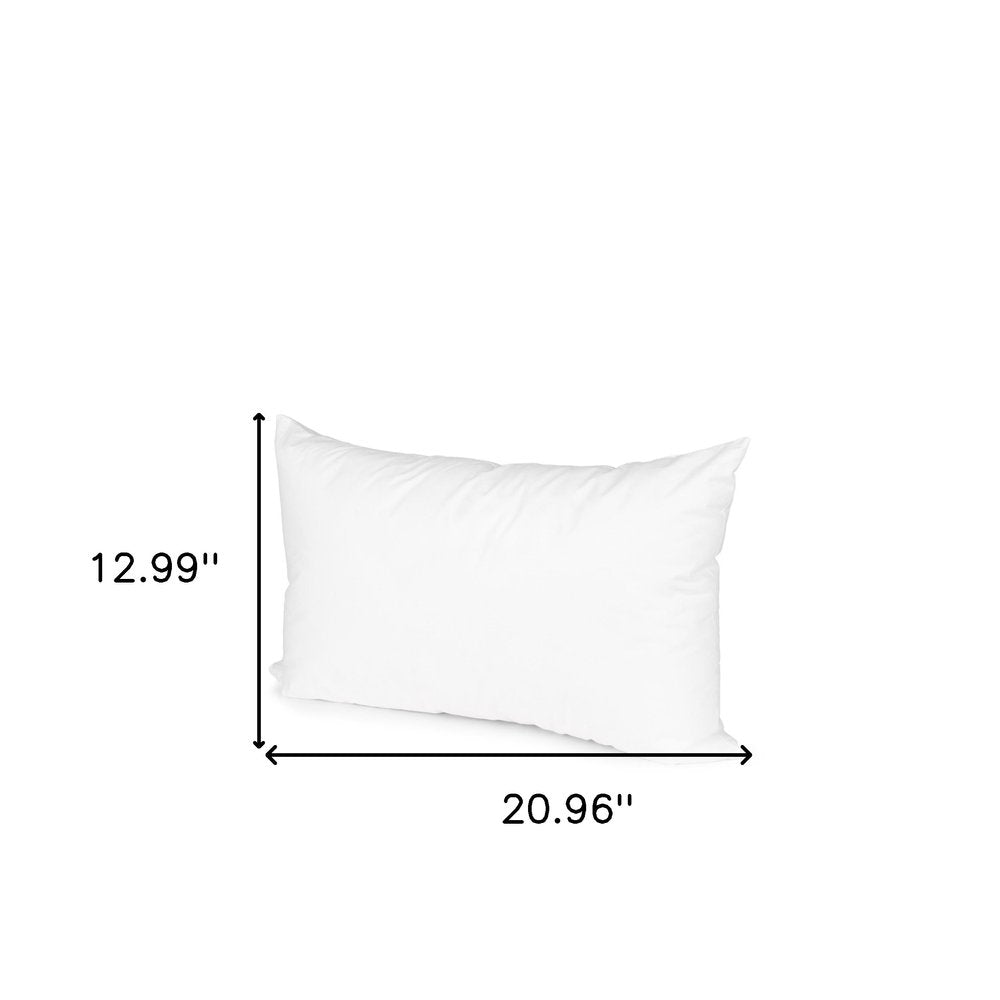 13" X 21" White Lumbar Cotton Throw Pillow Insert