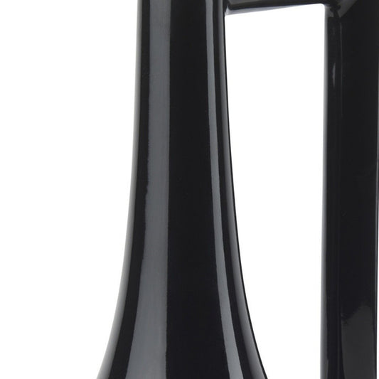 12" Black Ceramic Jug Vase