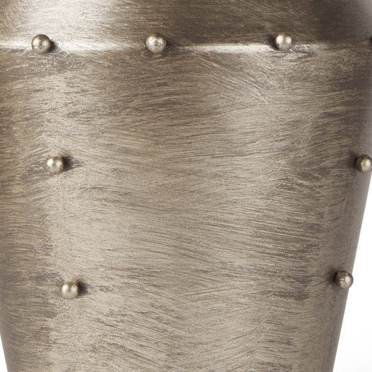 12" Silver Metal Table Vase