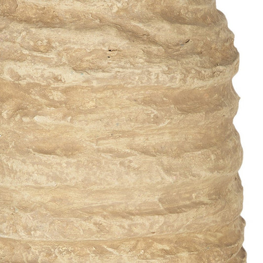 18" Beige Paper Mache Table Vase