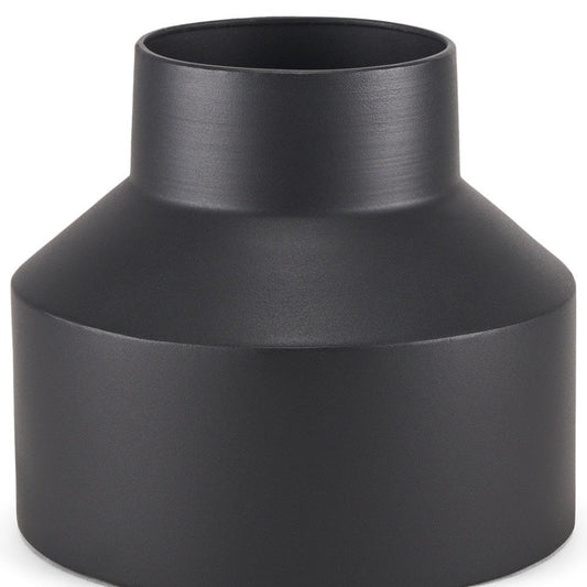 8" Black Tulip Metal Table Vase