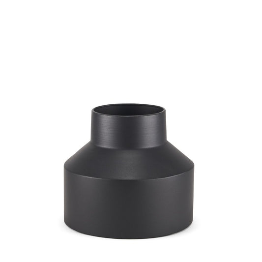8" Black Tulip Metal Table Vase