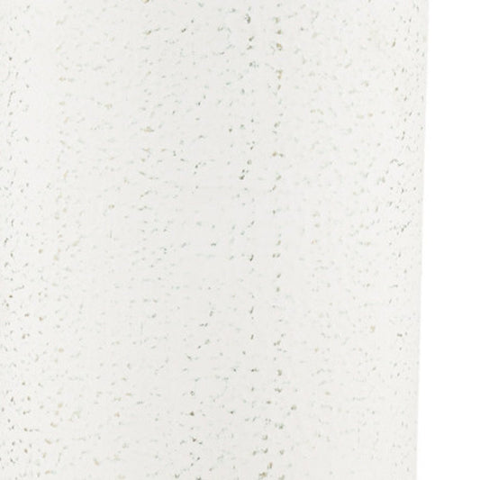 19" Off White And Gold Metal Cylinder Table Vase