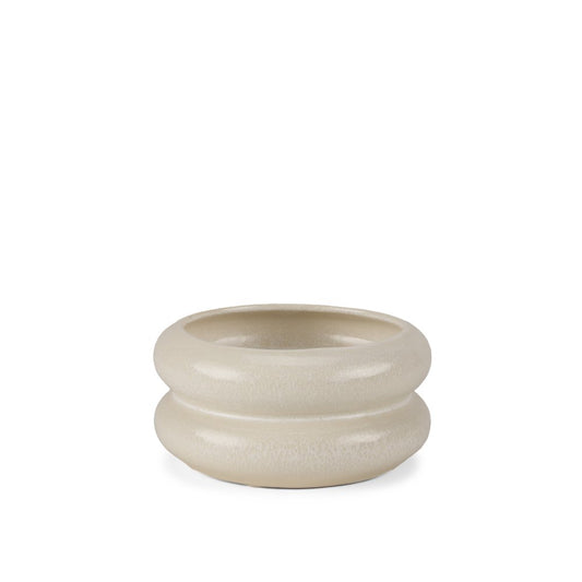 4" Cream Cylinder Ceramic Table Vase
