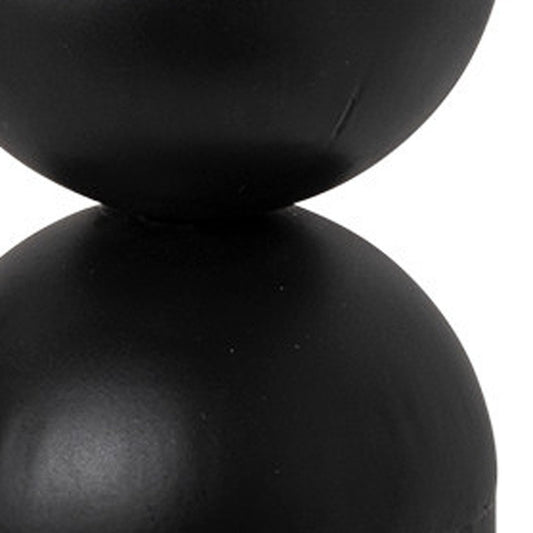 9" Black Metal Tabletop Pillar Candle Holder