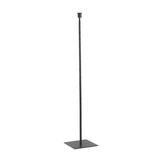 30" Black Abstract Metal Tabletop Taper Candlestick