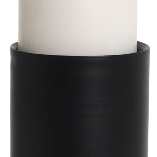 11" Black Metal Tabletop Pillar Candle Holder